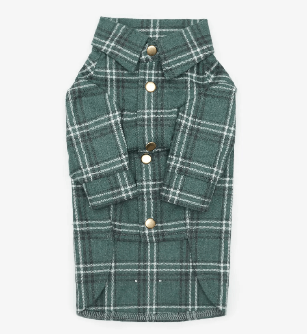 CHOUCHOU checkered shirt for dogs green