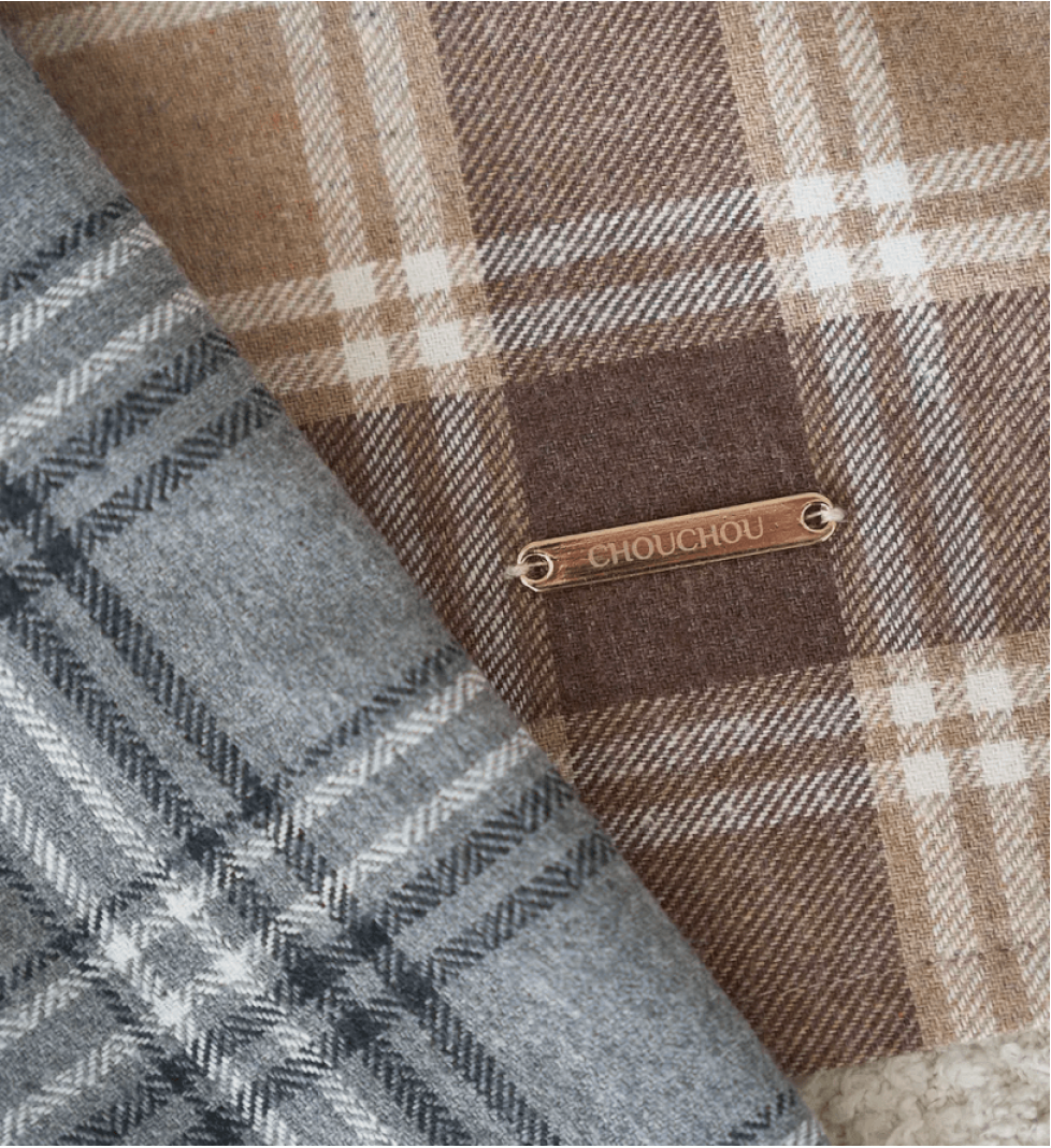CHOUCHOU checkered shirt for dogs gray