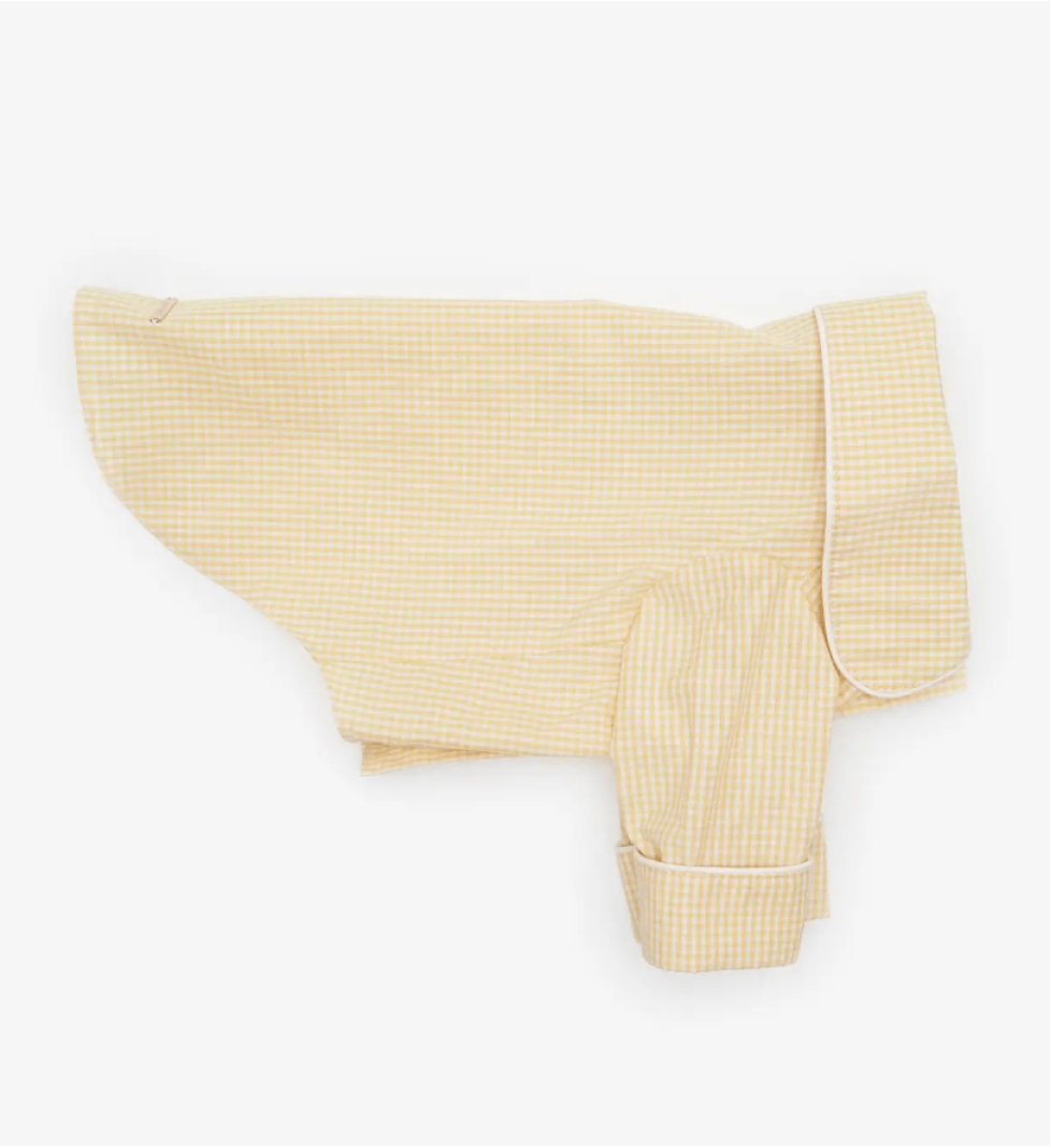 CHOUCHOU shirt with edging for dogs yellow