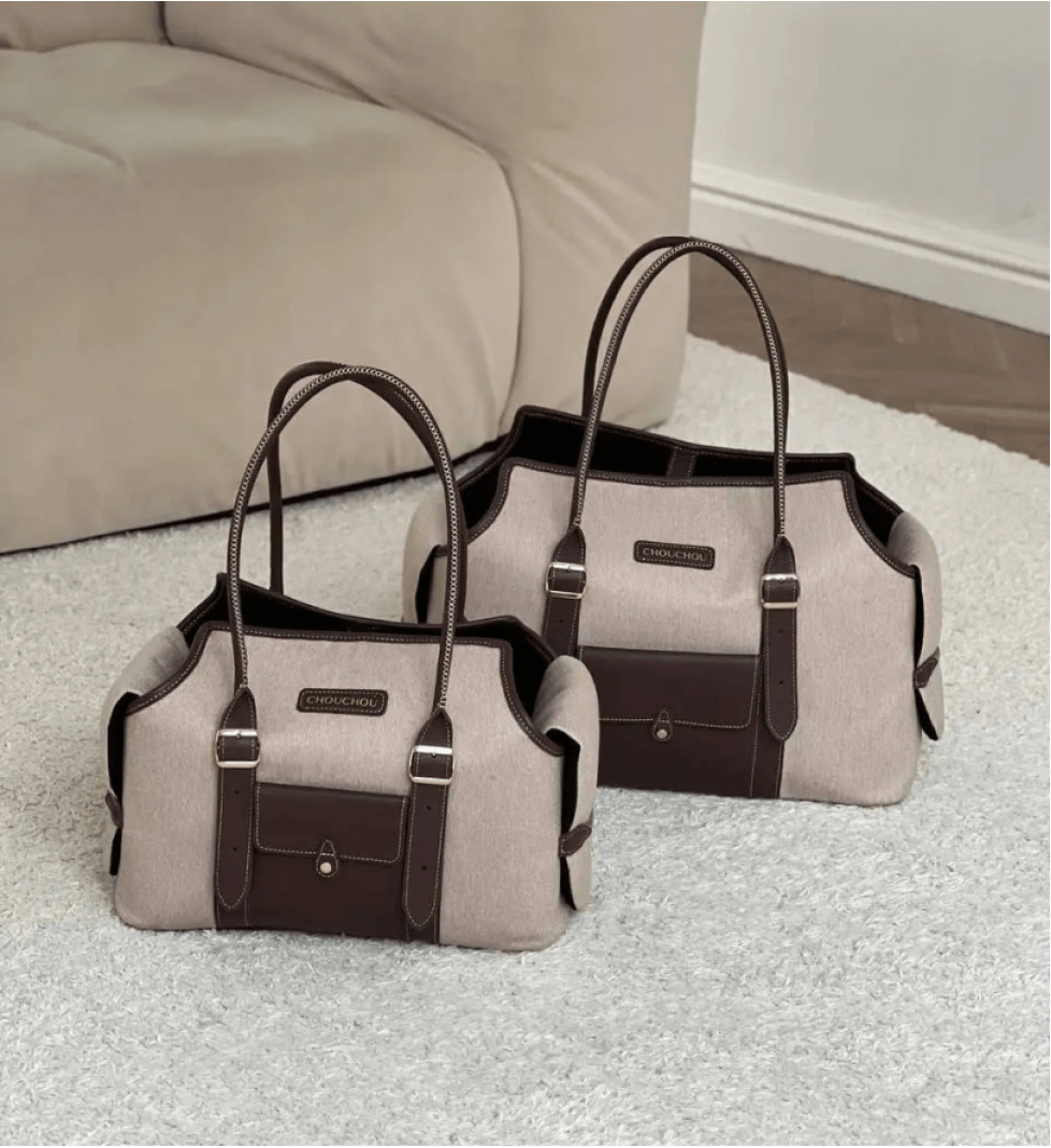CHOUCHOU carrier bag for dogs “Classy” beige