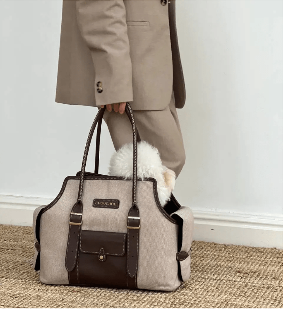 CHOUCHOU carrier bag for dogs “Classy” beige