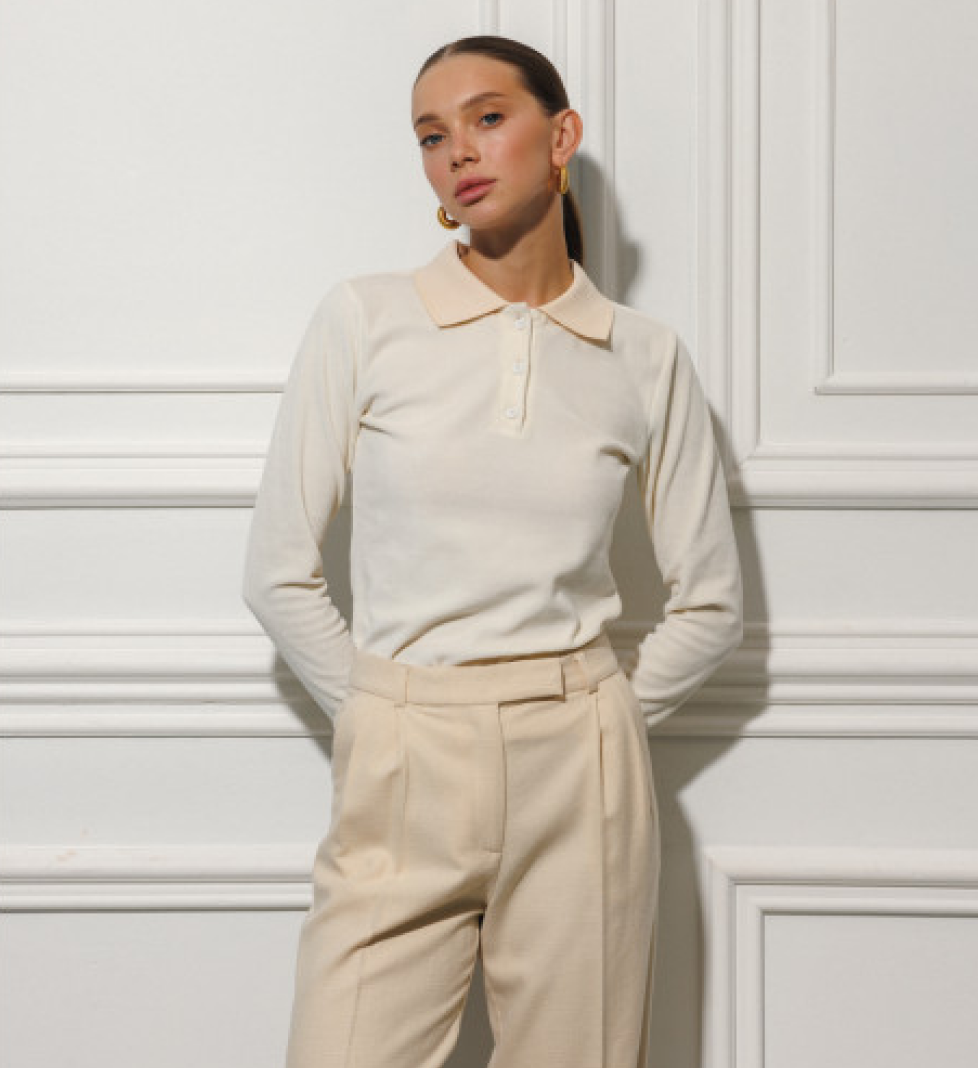 C.ICON Palazzo pants vanila milk