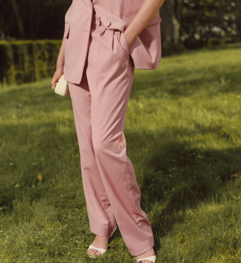 C.ICON Straight Trousers pink