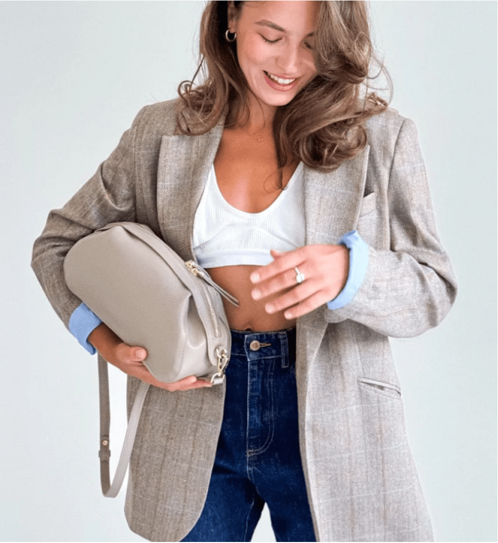 ETAPE Leather bag Venice Latte Nappa
