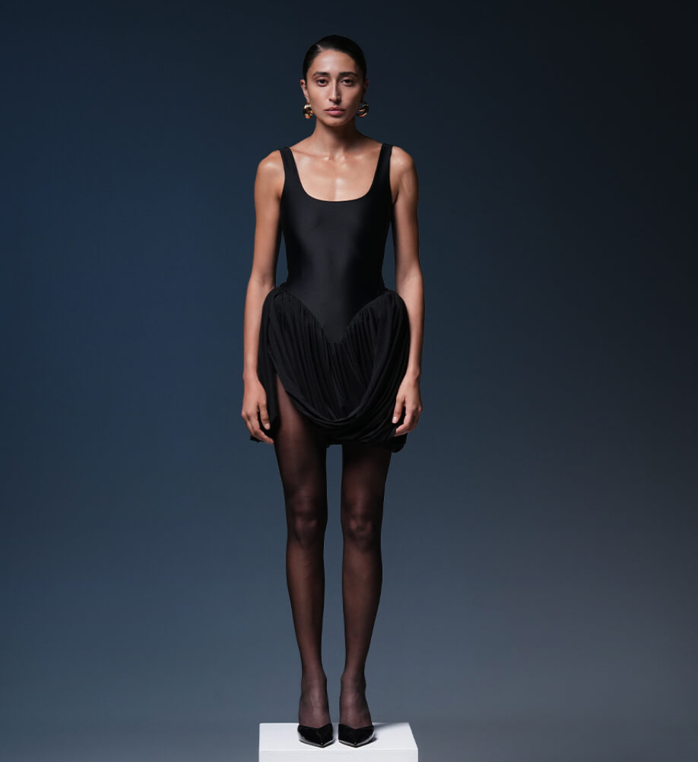 FORGS Grace mini dress black