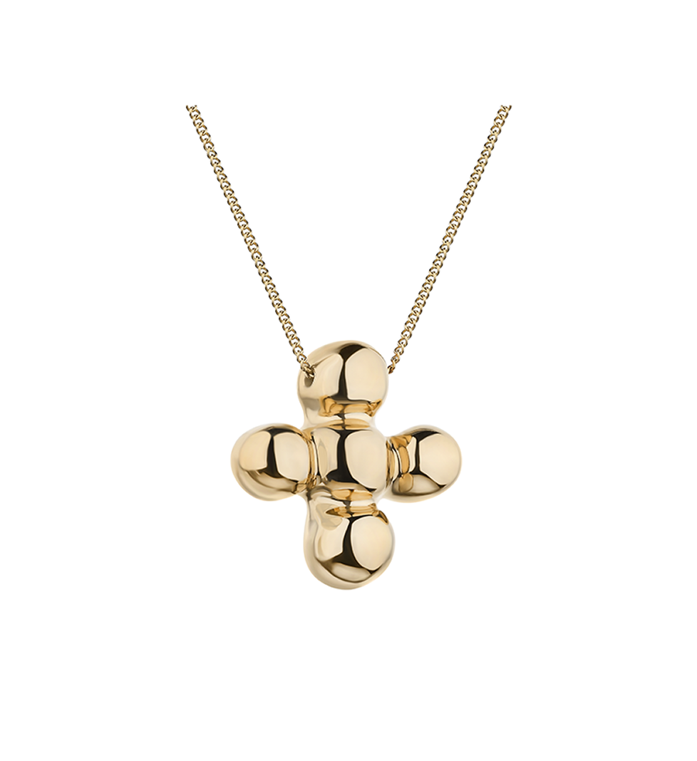 Намисто Grains De Verre "BLOOM" керамічне Gold