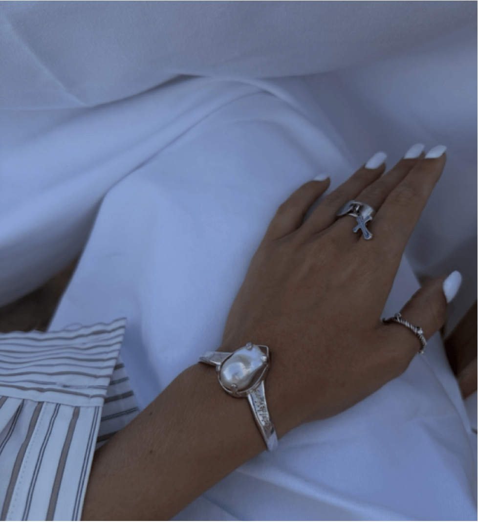 Grains De Verre "ODESA" Braclet Silver
