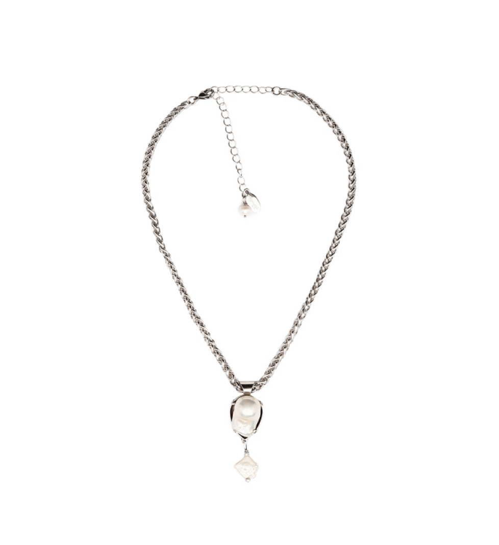 Grains De Verre "ODESA" Necklace Silver