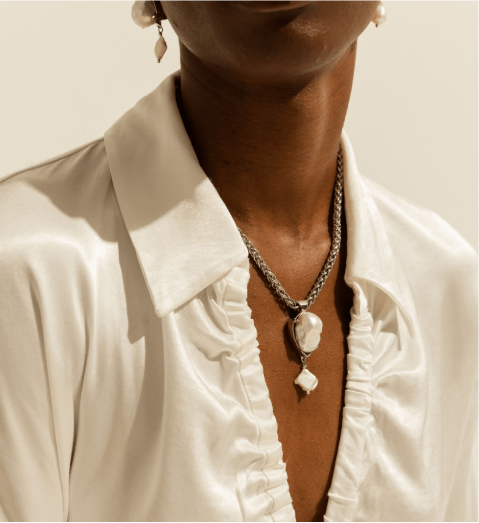 Grains De Verre "ODESA" Necklace Silver