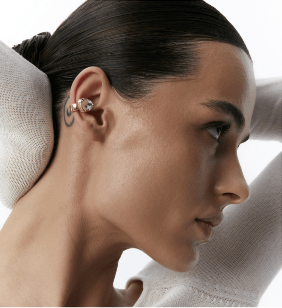 Grains De Verre "RADIANCE" Cuff White Gold