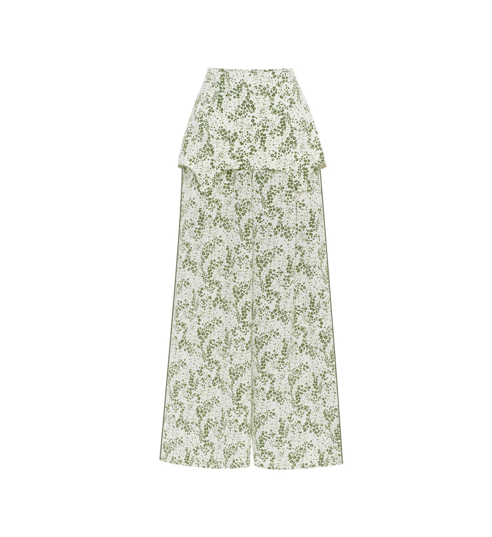 GURANDA Floral pants green