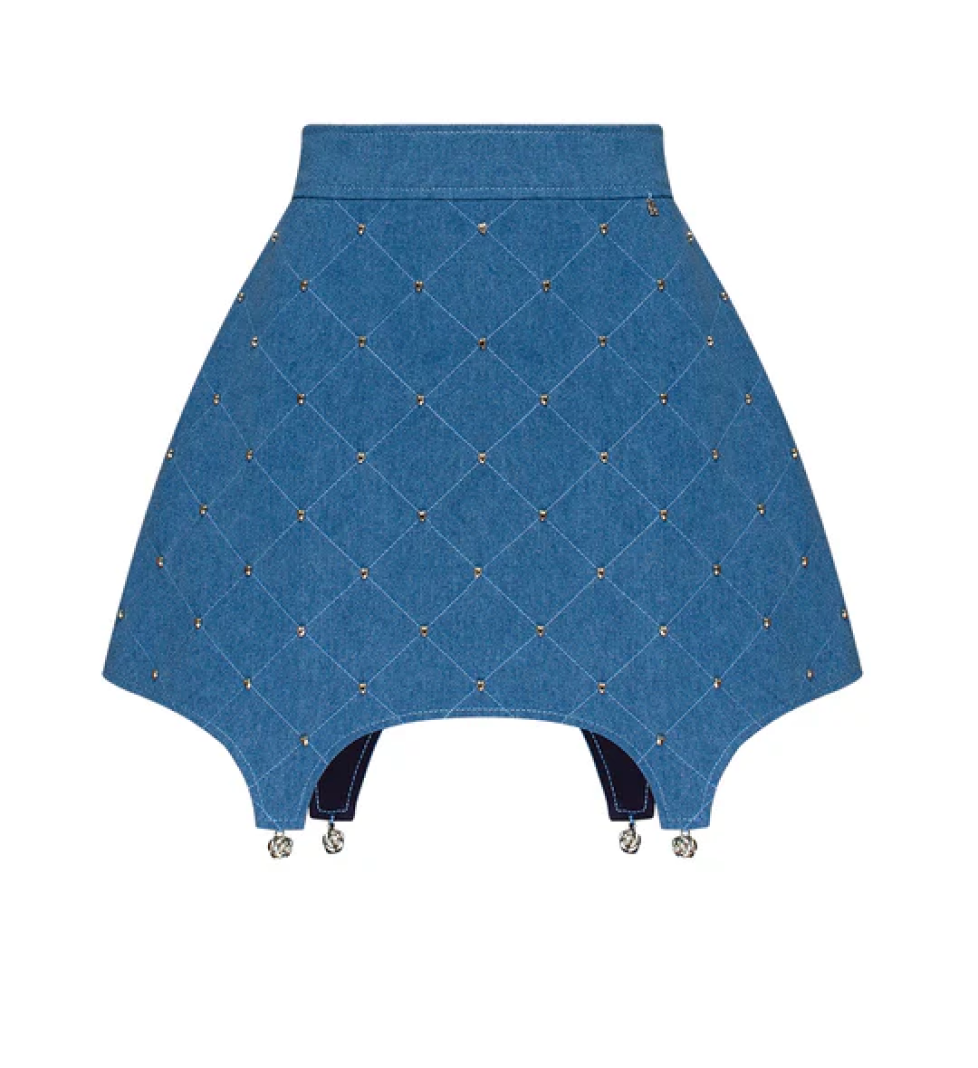 GURANDA Denim Mini Skirt blue