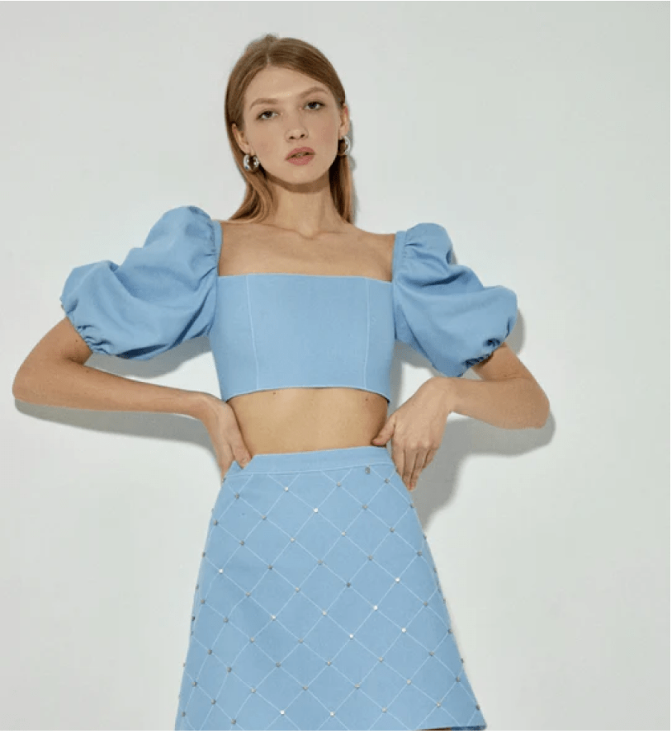 GURANDA Mini skirt light blue