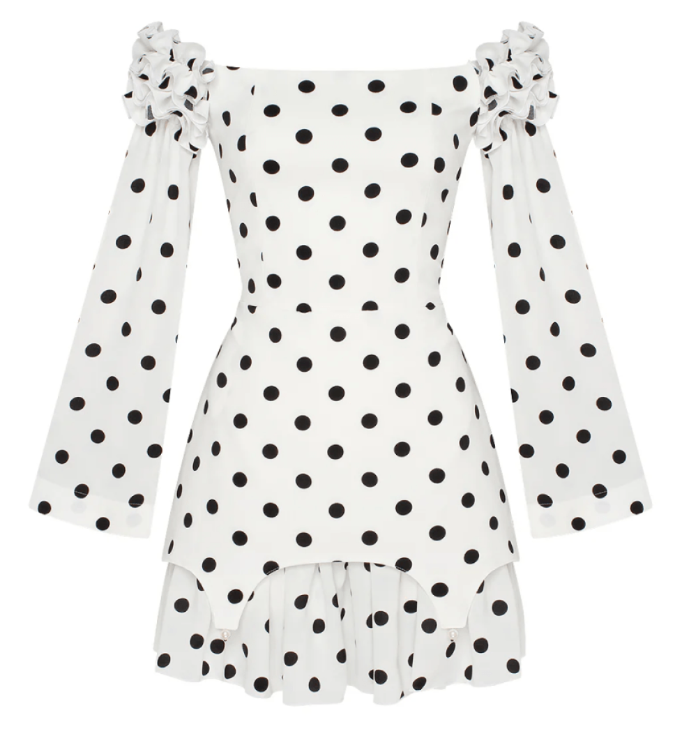GURANDA Polka dot dress mini milk