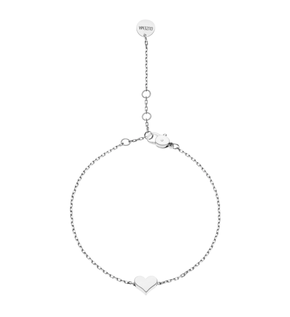 GUZEMA clasp bracelet, heart White Gold
