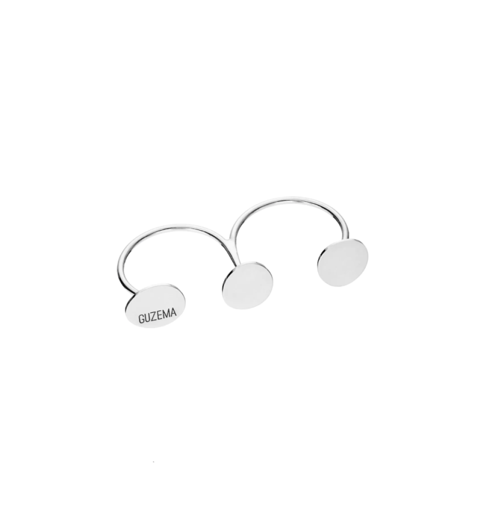 GUZEMA ring, 3 clubs White Gold