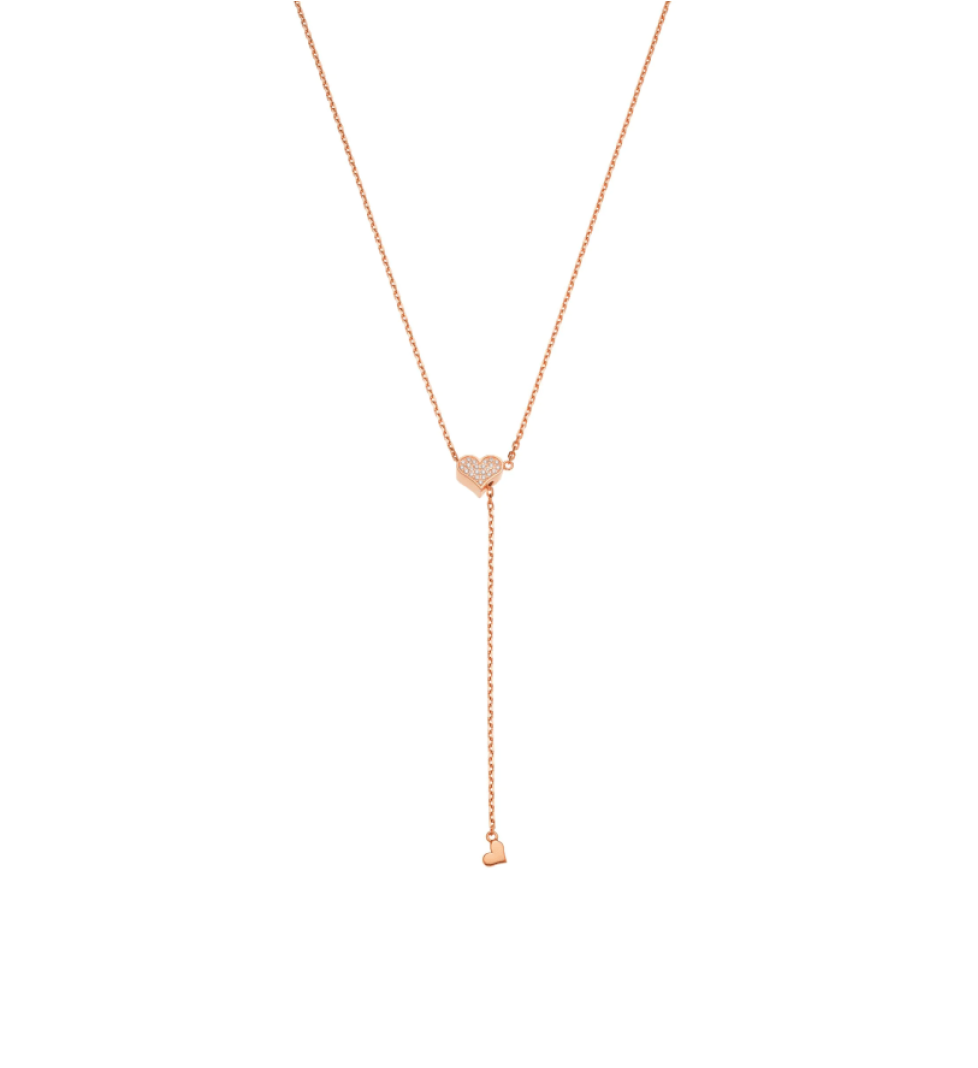 GUZEMA transforming necklace with diamonds Pink Gold