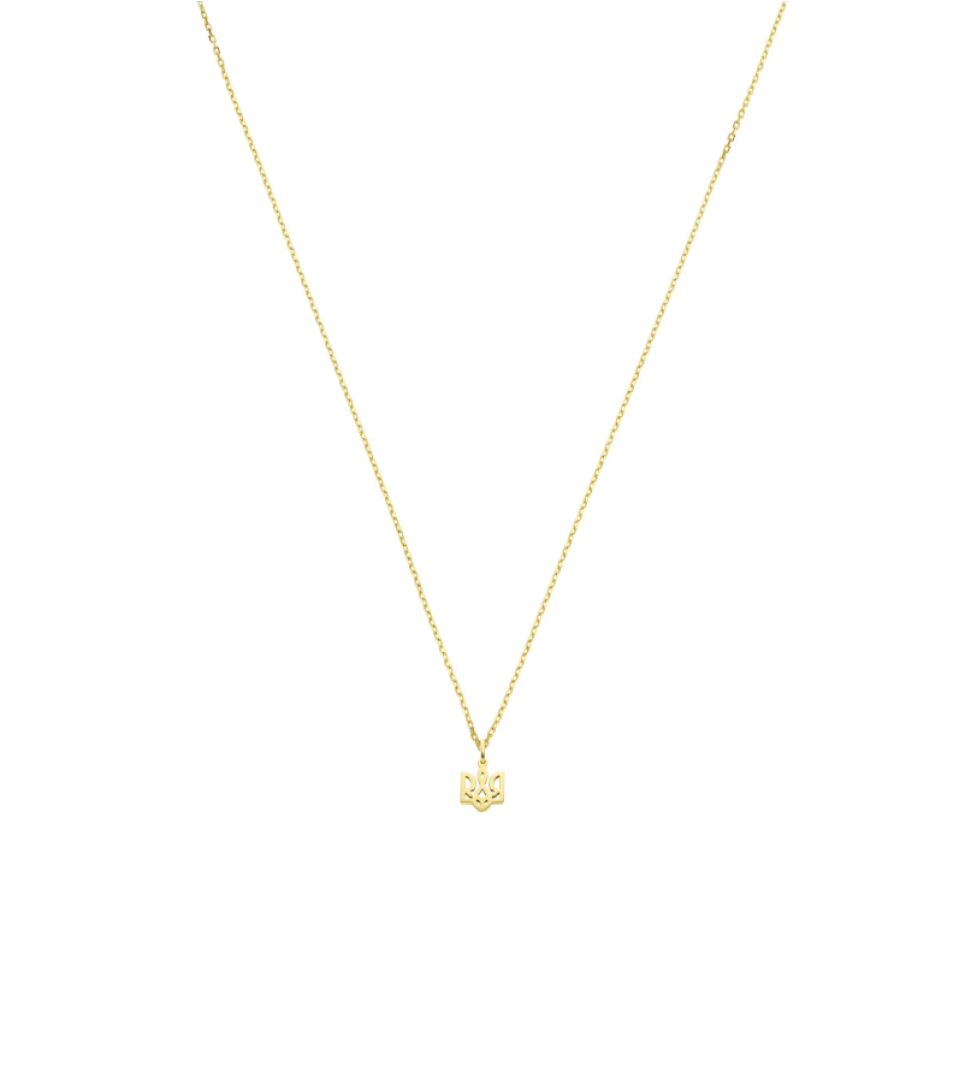 GUZEMA necklace with a trident on a chain Gold