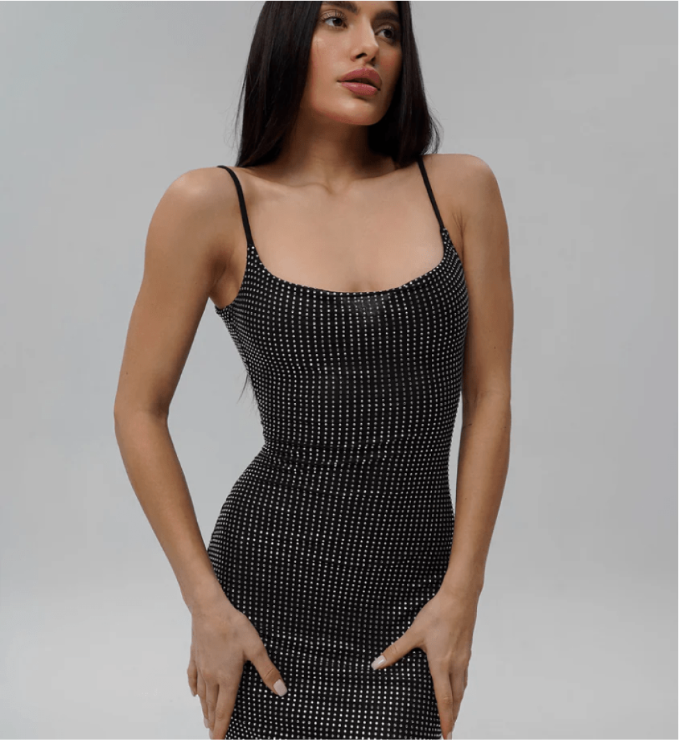 HANSY Santa Luxury Dress on Straps Maxi black
