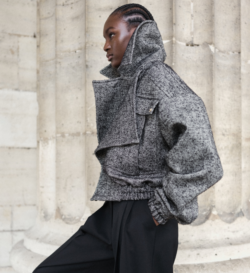 HAVRY bomber with 2 lapels grey