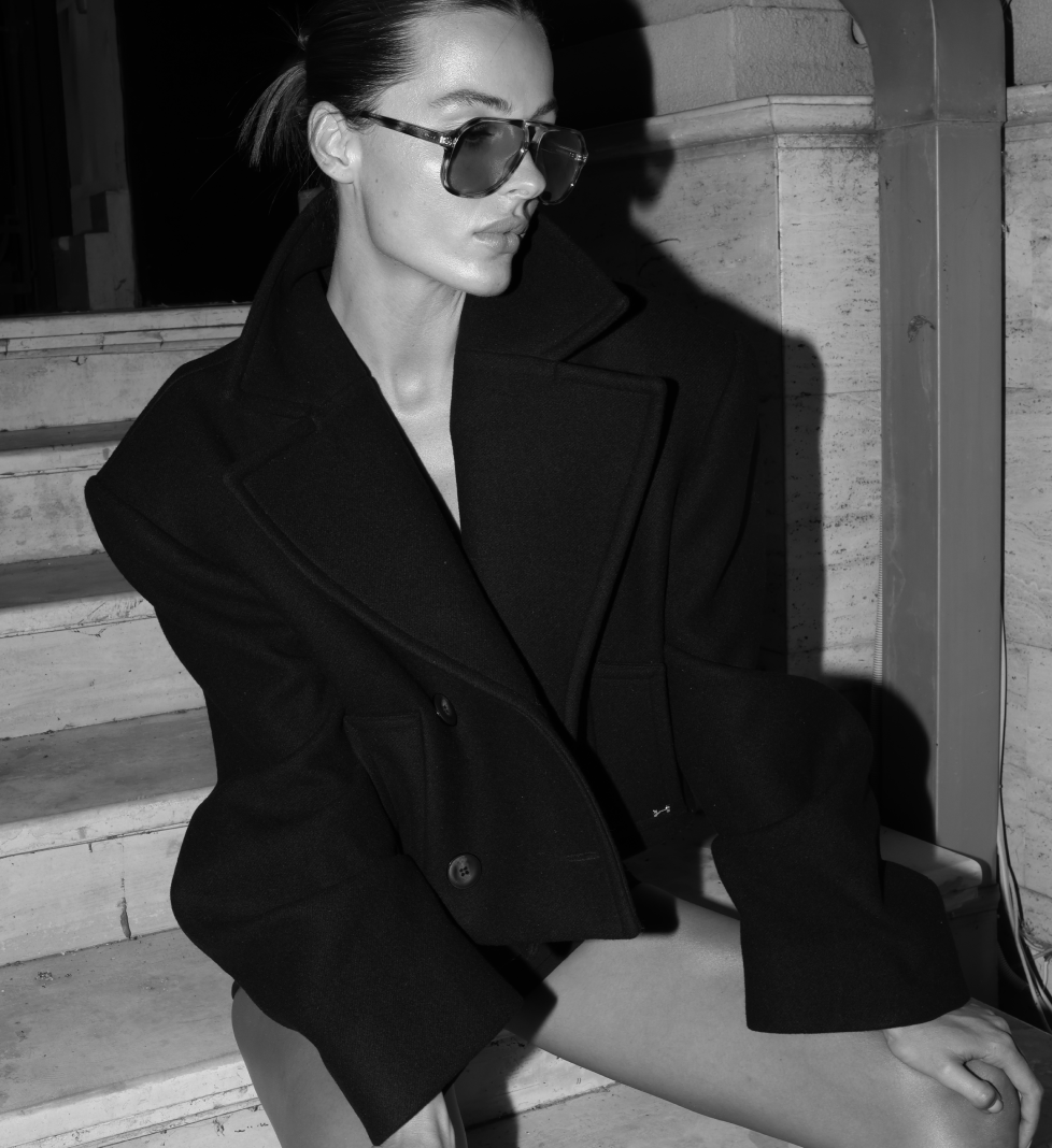HAVRY cropped coat “ARIA” black