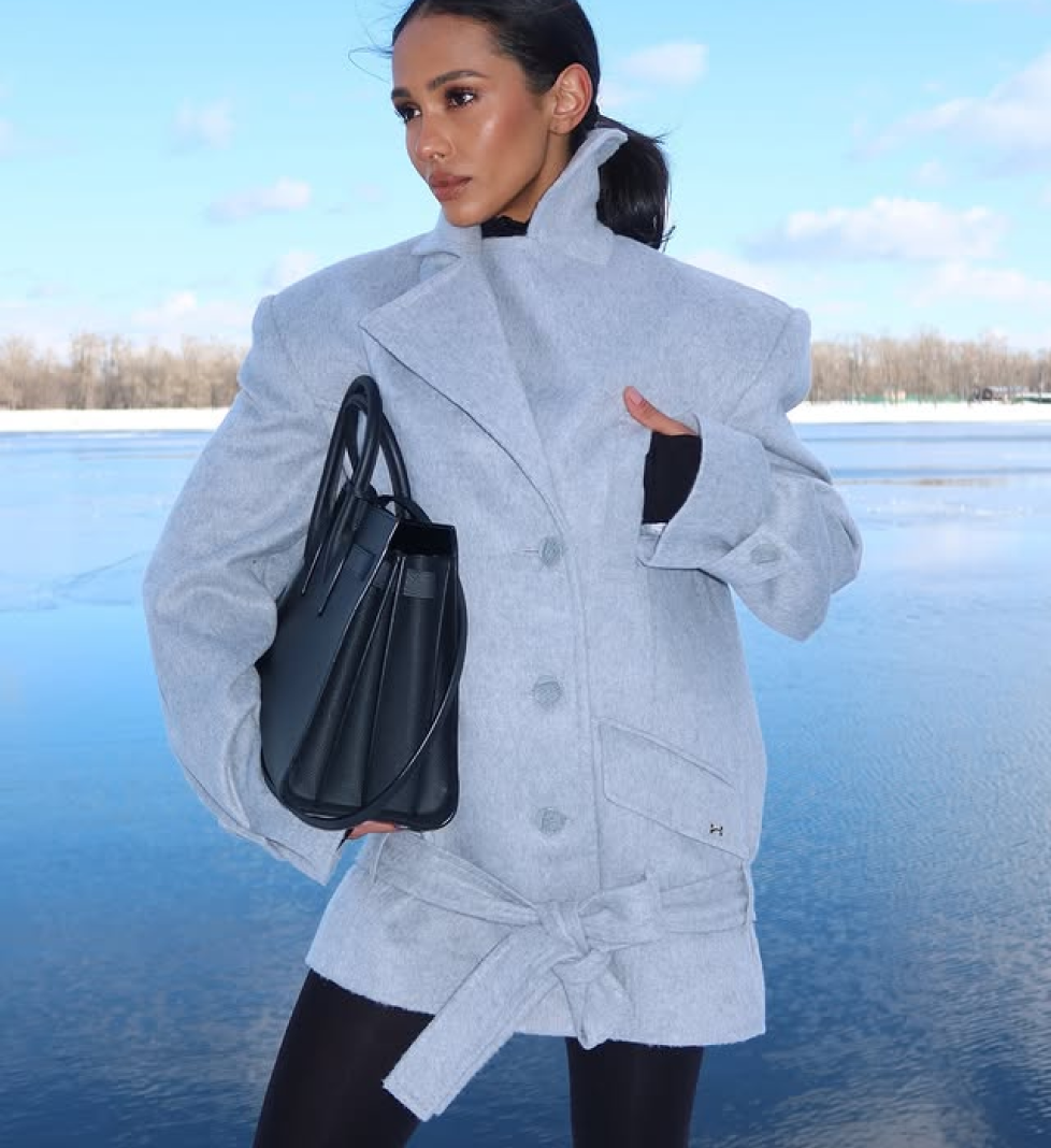 HAVRY “NICOLE” coat light grey