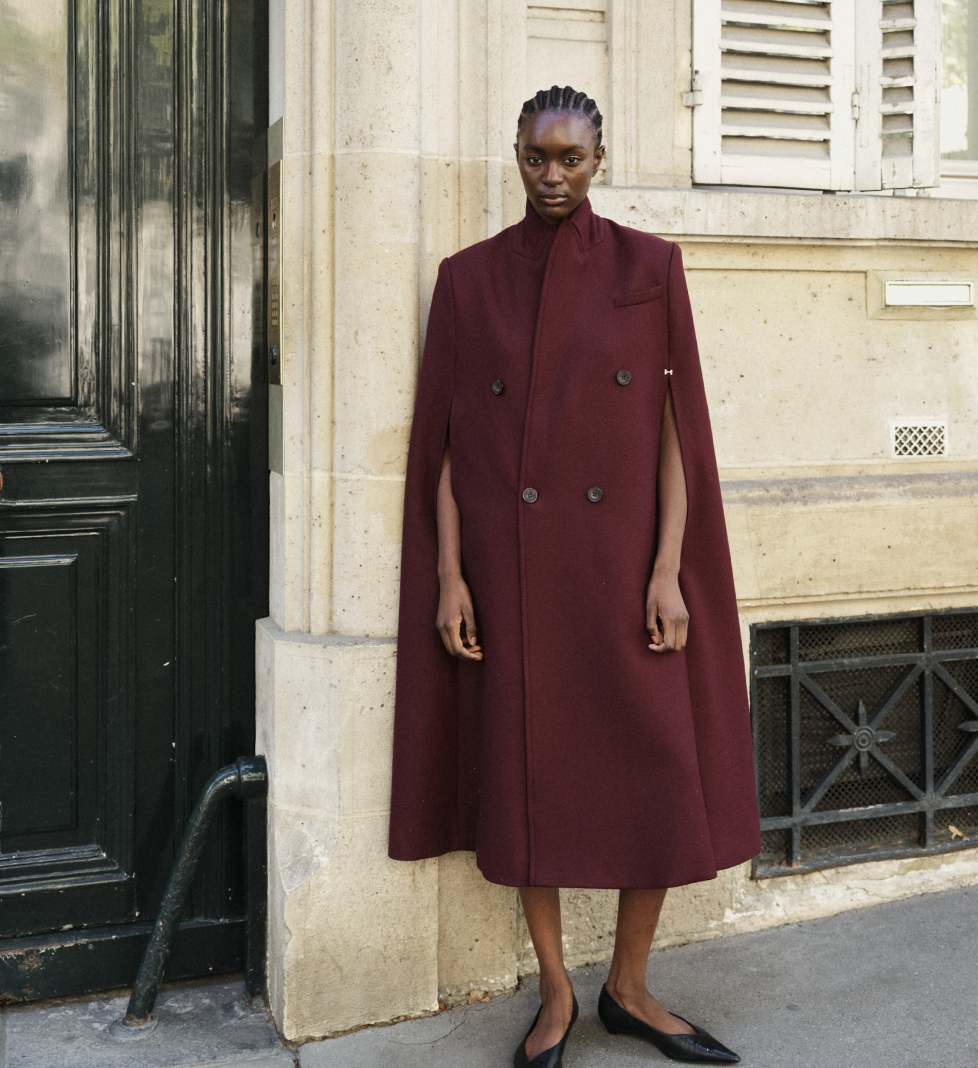 HAVRY “MONOLITH” cape burgundy