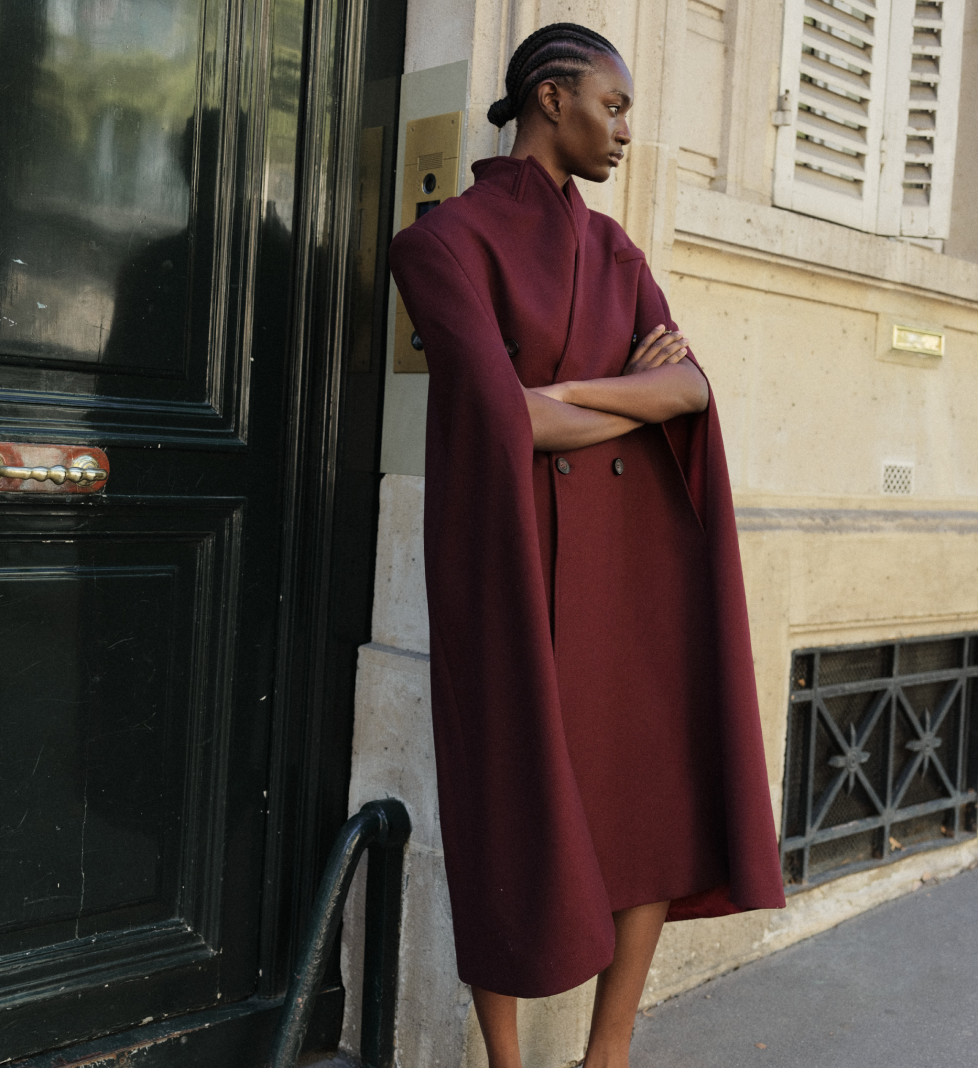 HAVRY “MONOLITH” cape burgundy