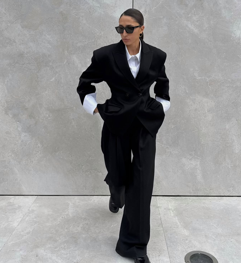HAVRY palazzo pants black