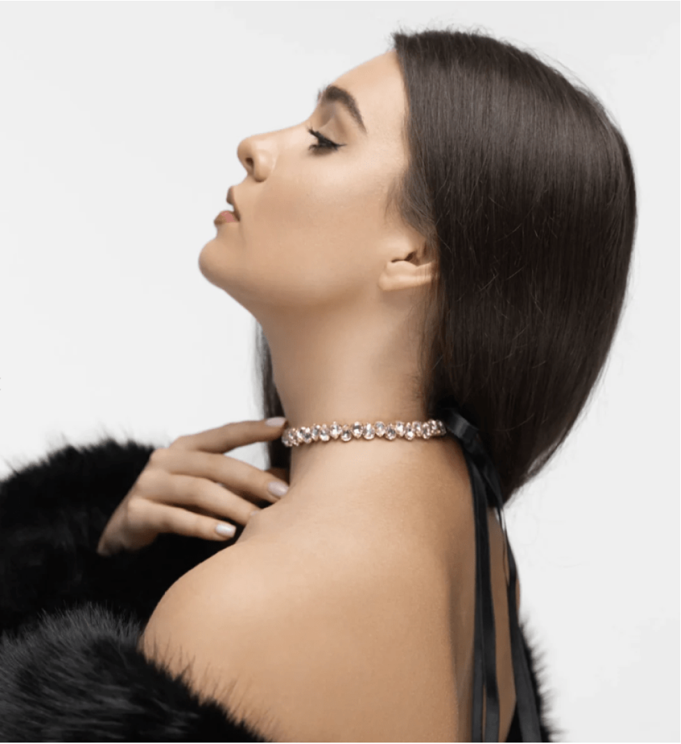 Honch Studio Choker Elaine with rhinestones Pink