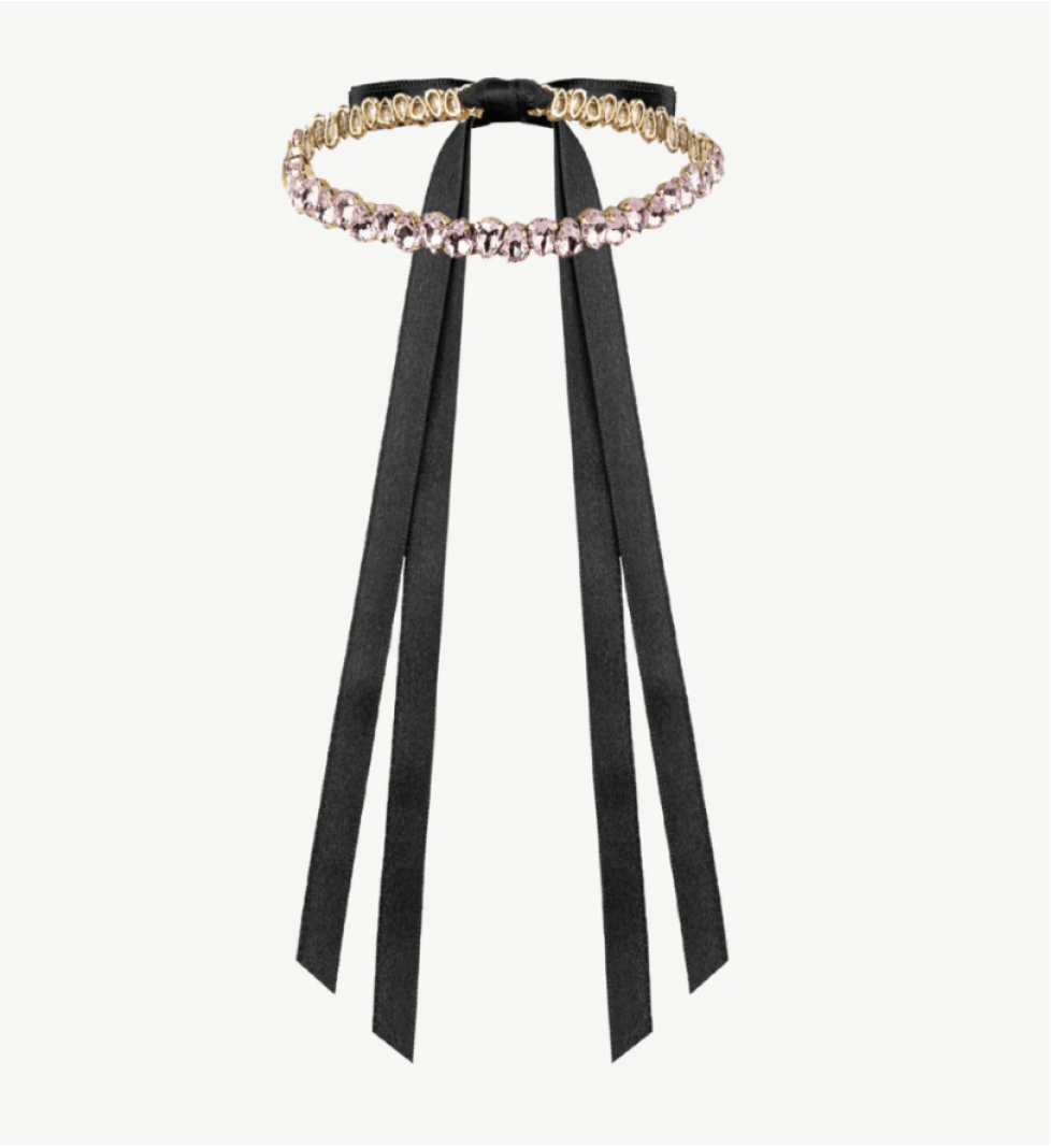 Honch Studio Choker Elaine with rhinestones Pink