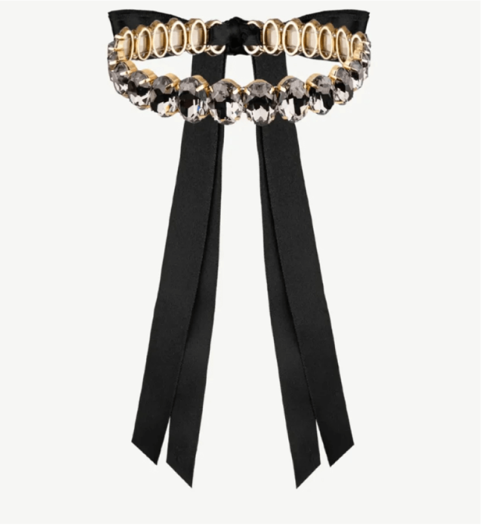 Honch Studio Choker Maeve with rhinestones Graphite