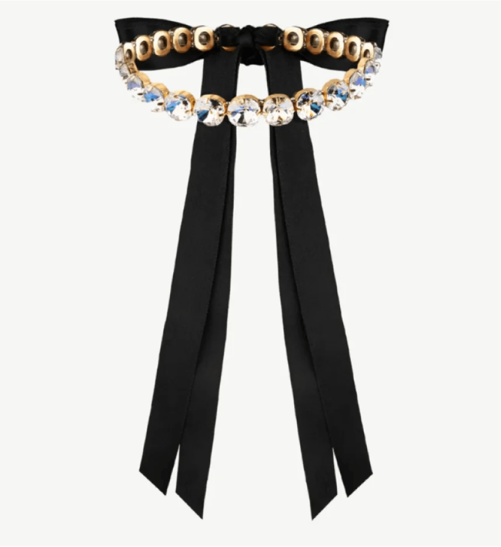 Honch Studio Choker Selena with rhinestones White