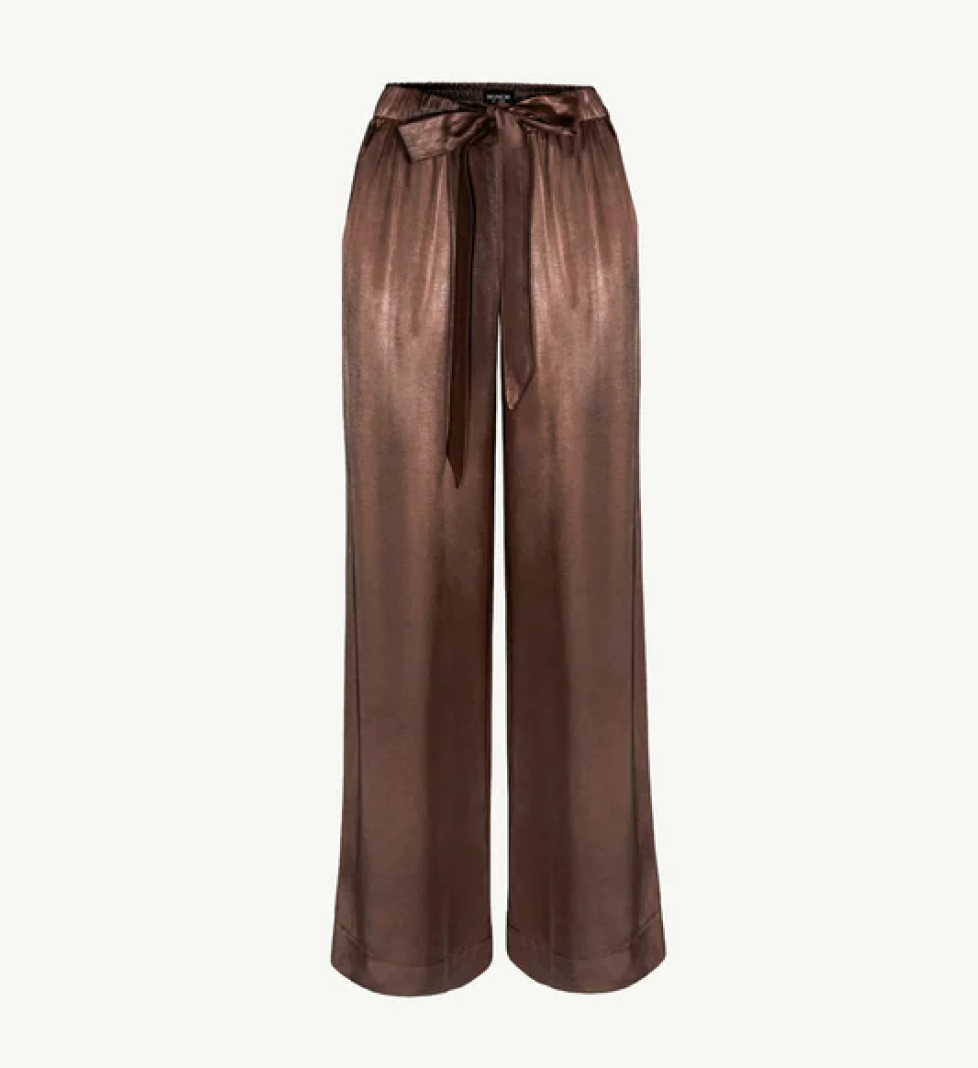 Honch Studio Satin pajama-style Trousers brown