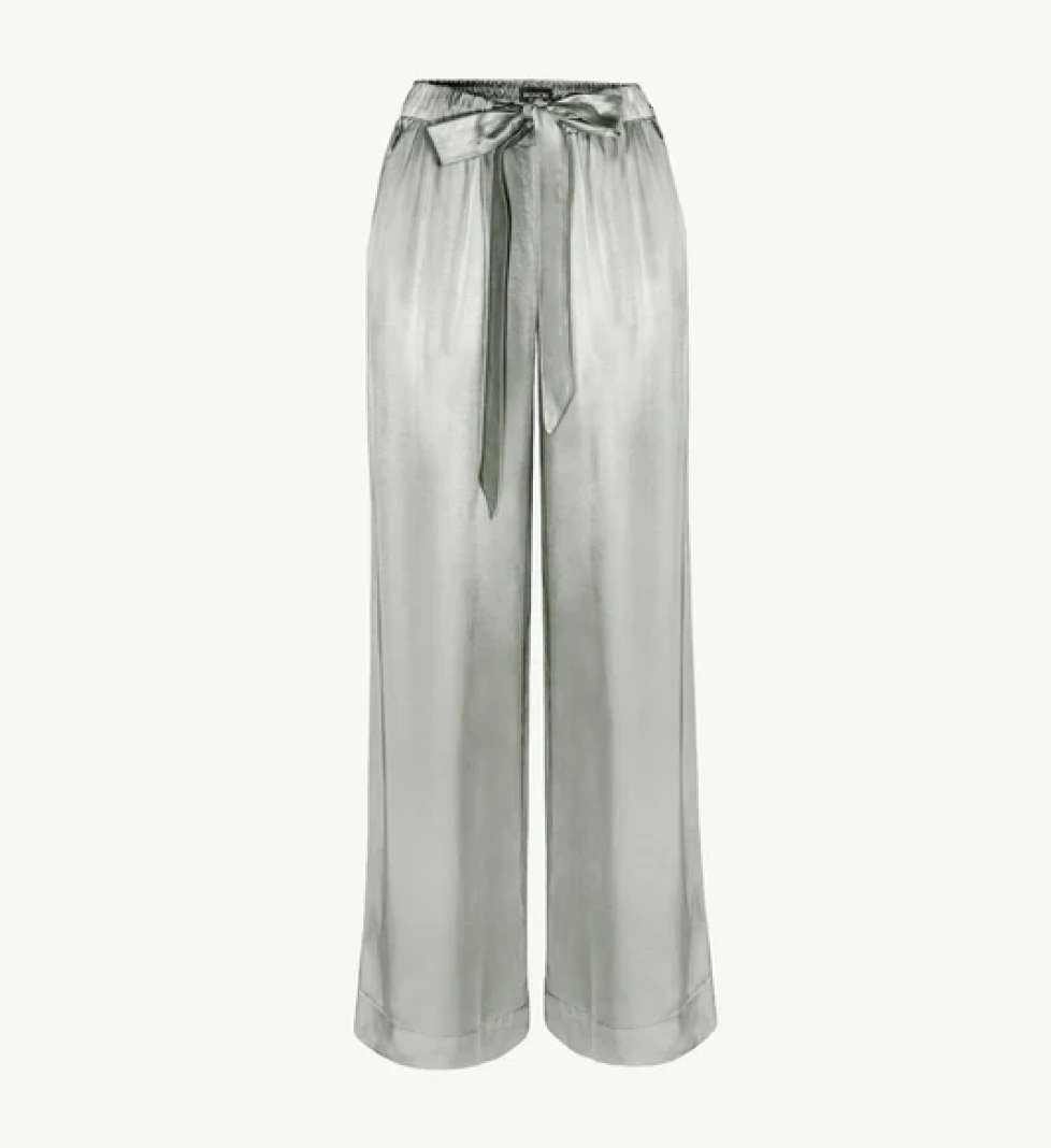 Honch Studio Satin pajama-style Trousers grey