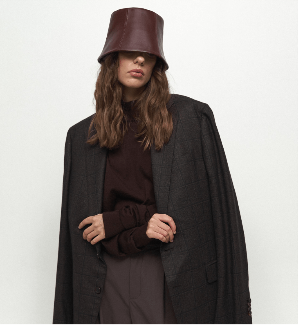 HOOPS bucket hat burgundy