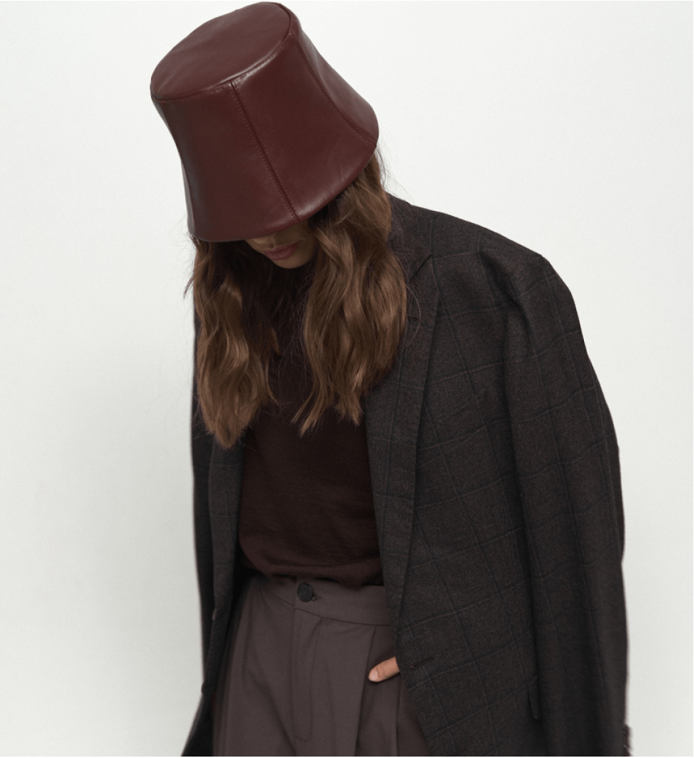 HOOPS bucket hat burgundy