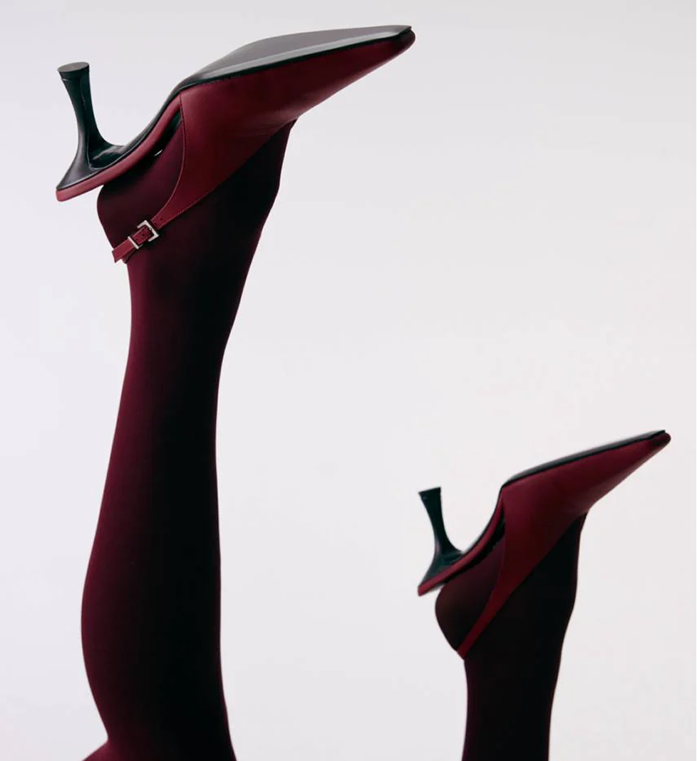 JECOME Ducks slingbacks burgundy