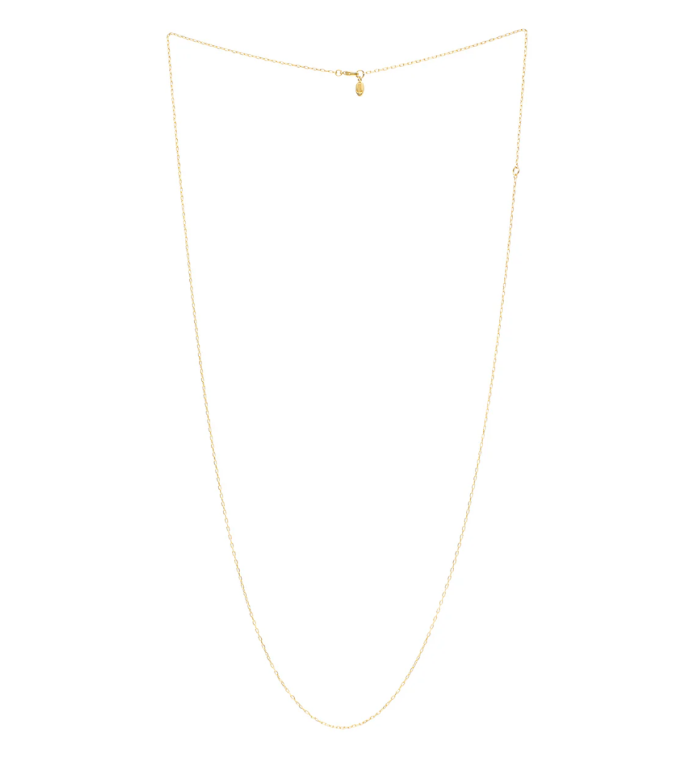 JEWERLY LAB K25 anchor weave necklace in brass plated with 24 karat gold plating / length 75-90 cm