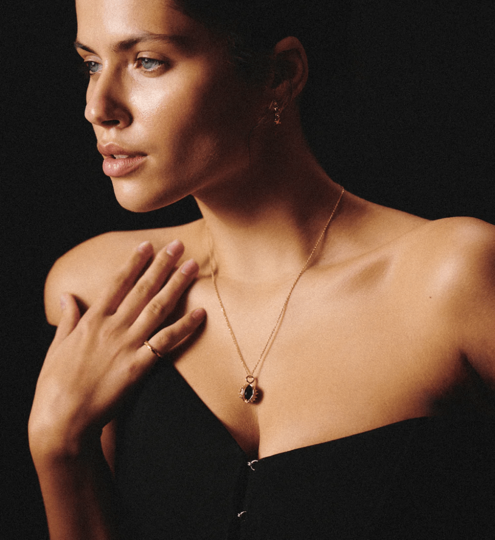 JEWERLY LAB K25 anchor weave necklace in brass plated with 24 karat gold plating / length 75-90 cm