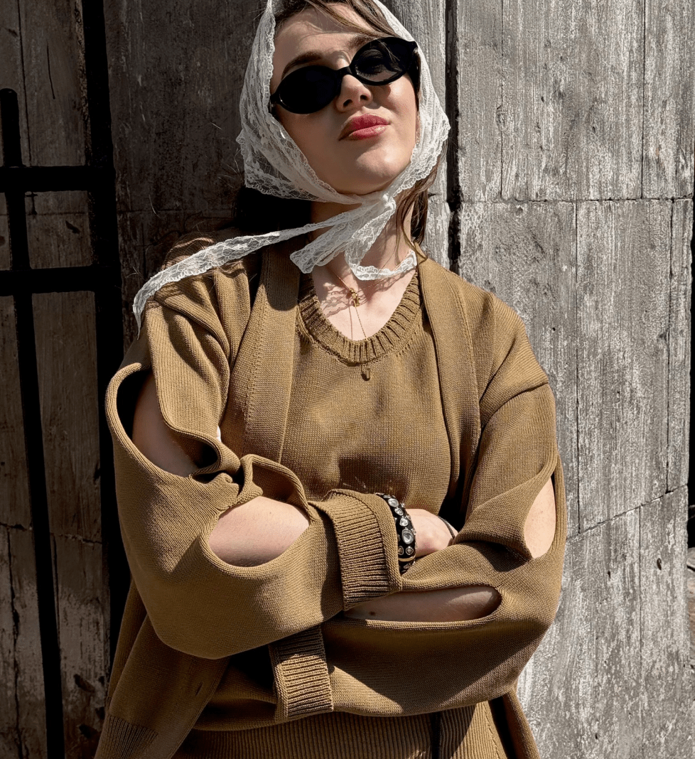 Katerina Kvit cardigan in beige cotton