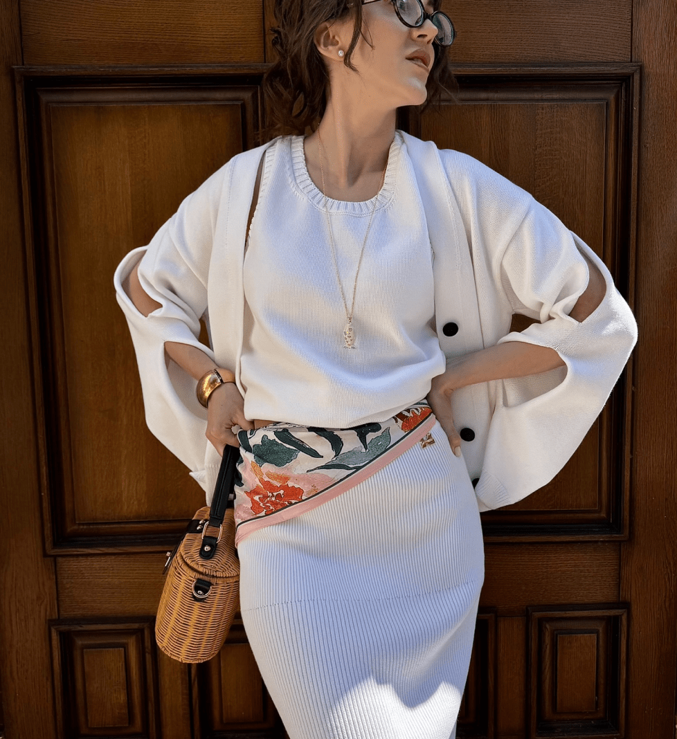 Katerina Kvit cardigan in white cotton