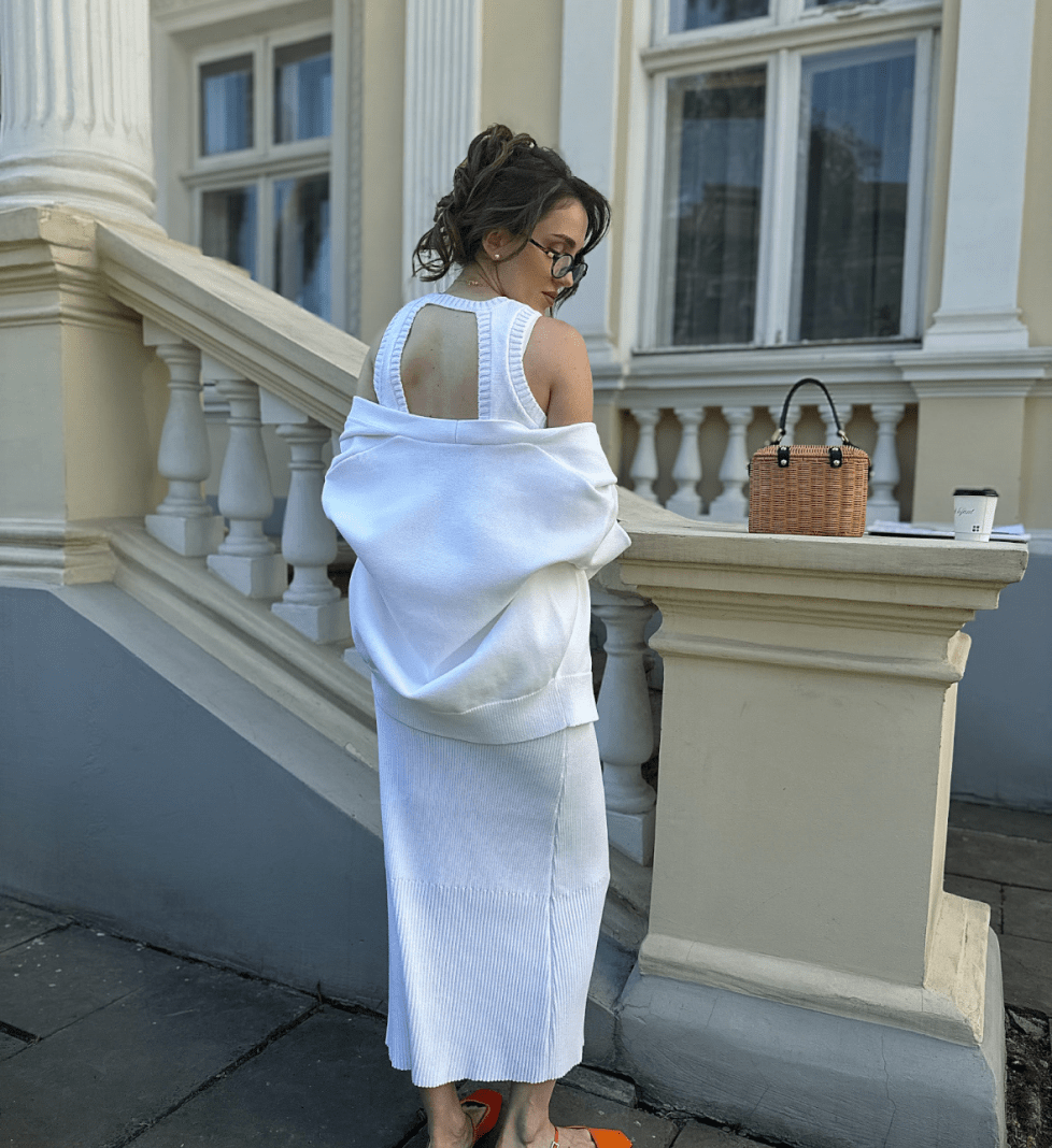 Katerina Kvit cardigan in white cotton