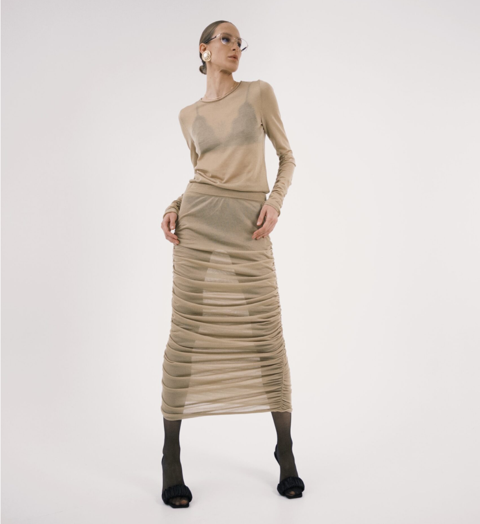 Katerina Kvit Dress Beige