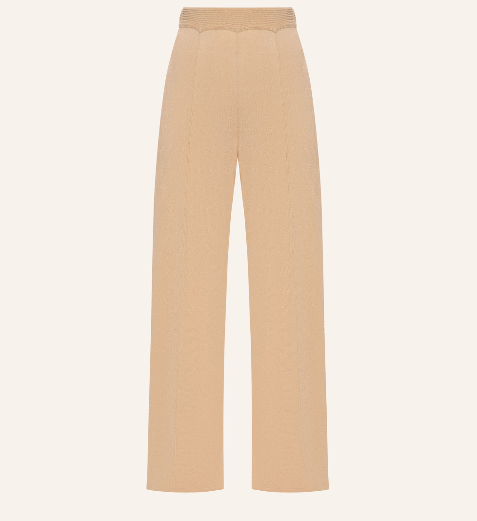 Katerina Kvit Beige viscose trousers