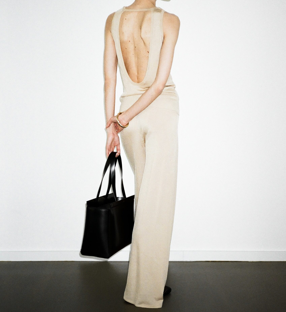 Katerina Kvit Beige viscose trousers