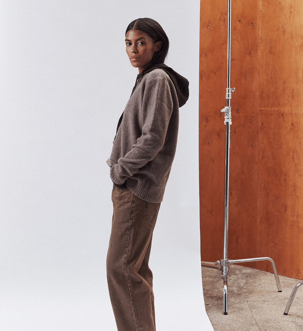 Keenly bomber jacket with hood chocolate