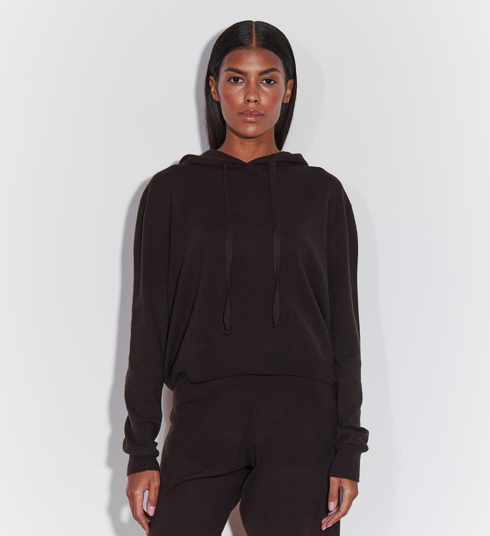 Keenly bomber jacket with hood chocolate
