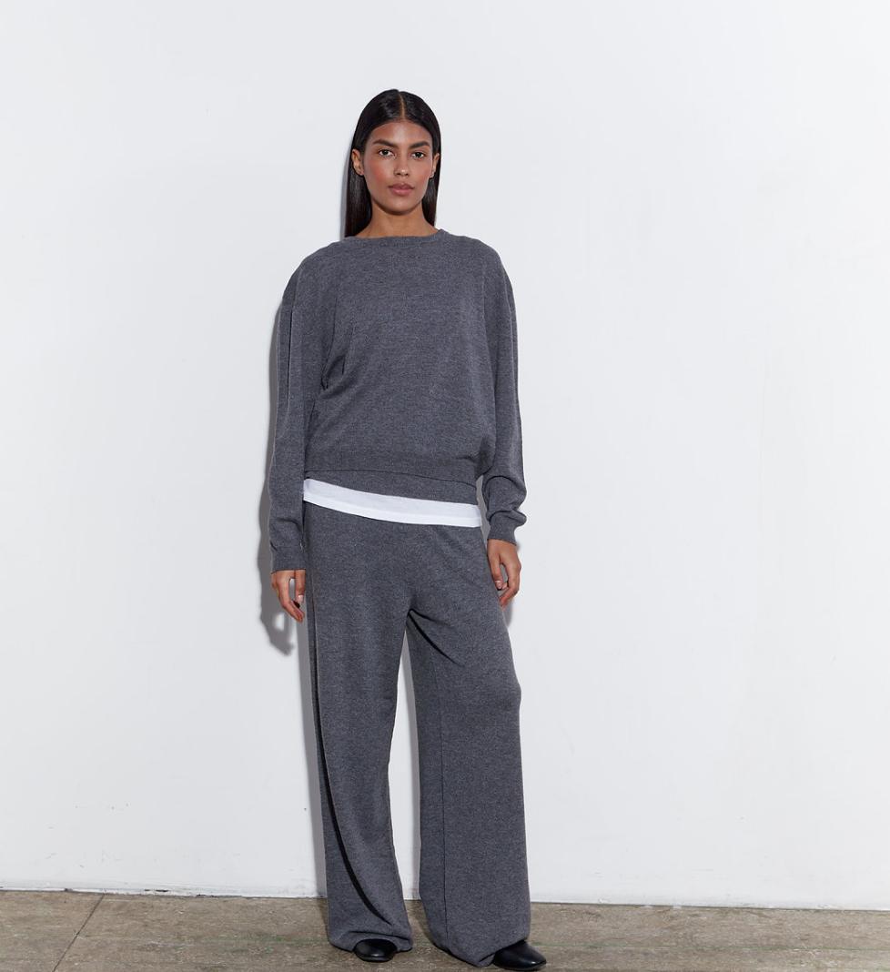 Keenly pants with pockets cashmere graphite