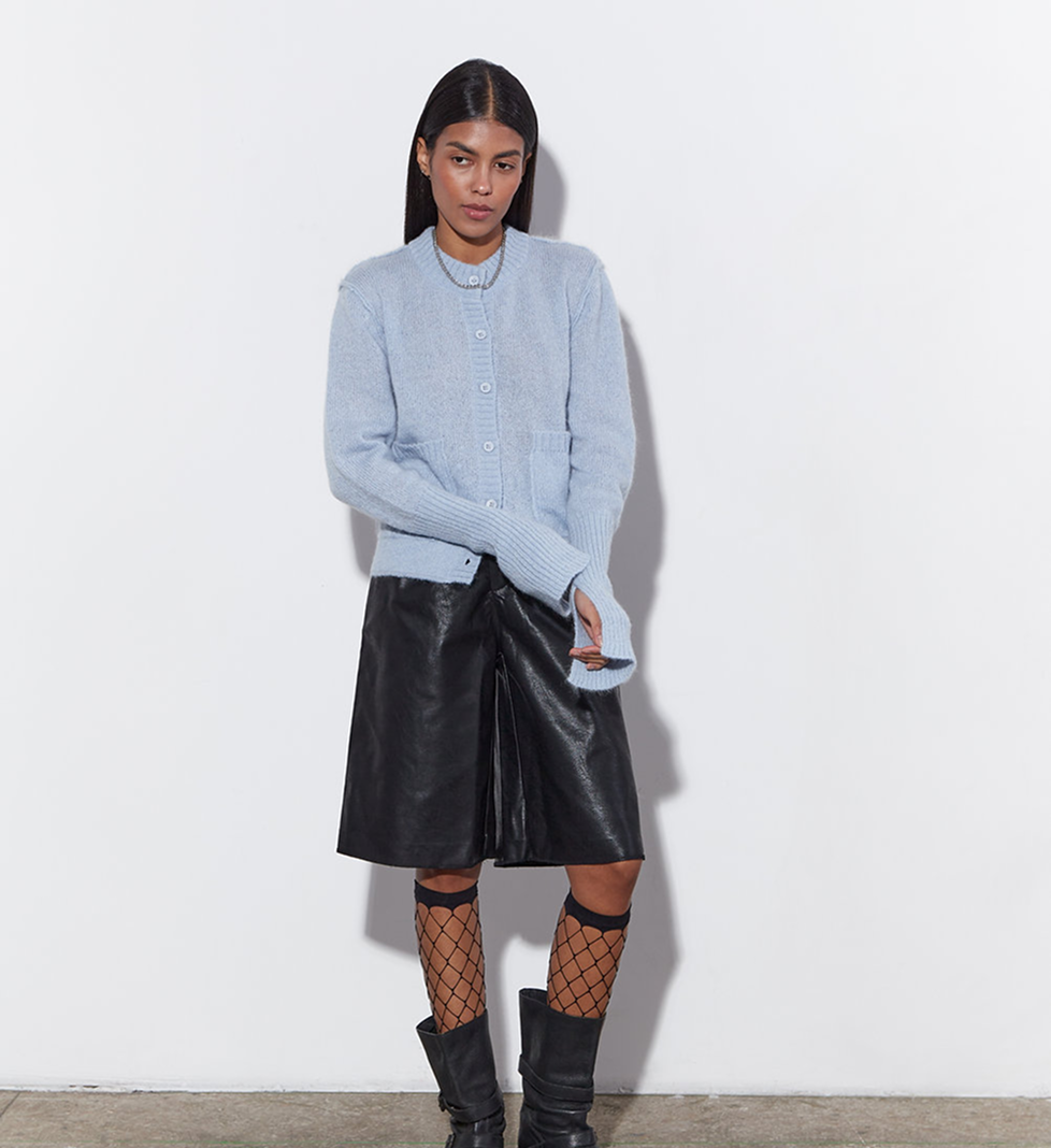 Keenly button-down cardigan in blue